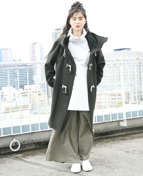 hatra ハトラ.TOGGLE COAT[MOSS]_