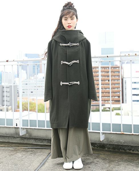 hatra ハトラ.TOGGLE COAT[MOSS]_