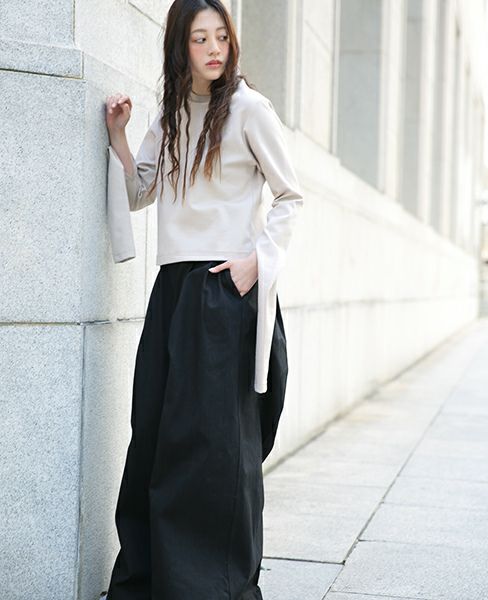 BELPER.TUCK WIDE DENIM PANTS [07121117]