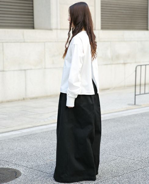 BELPER.TUCK WIDE DENIM PANTS [07121117]