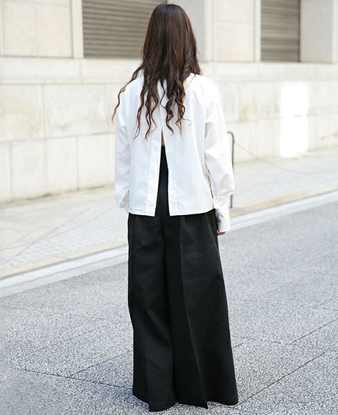 BELPER.TUCK WIDE DENIM PANTS [07121117]