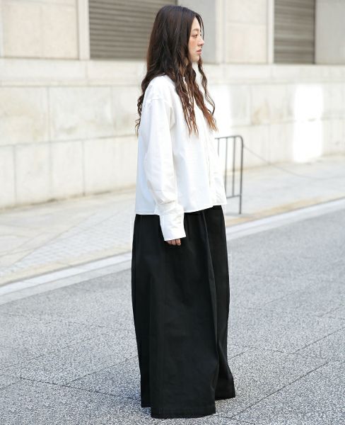 BELPER.TUCK WIDE DENIM PANTS [07121117]