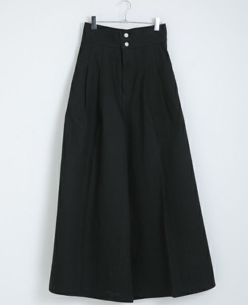 BELPER.TUCK WIDE DENIM PANTS [07121117]