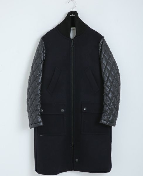 SWANLAKE.キルティングショルダーコート[CO-1005/BLACK]-Z