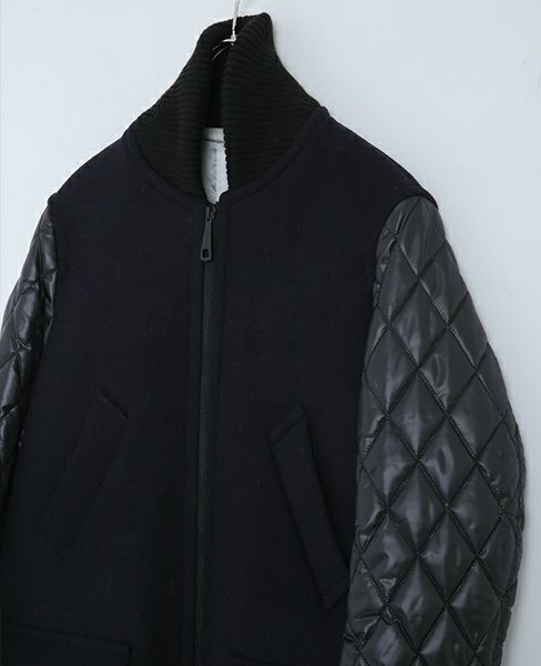 SWANLAKE.キルティングショルダーコート[CO-1005/BLACK]-Z