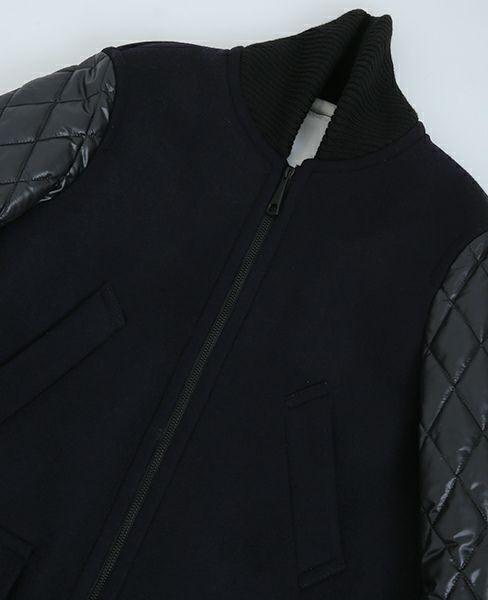 SWANLAKE.キルティングショルダーコート[CO-1005/BLACK]-Z