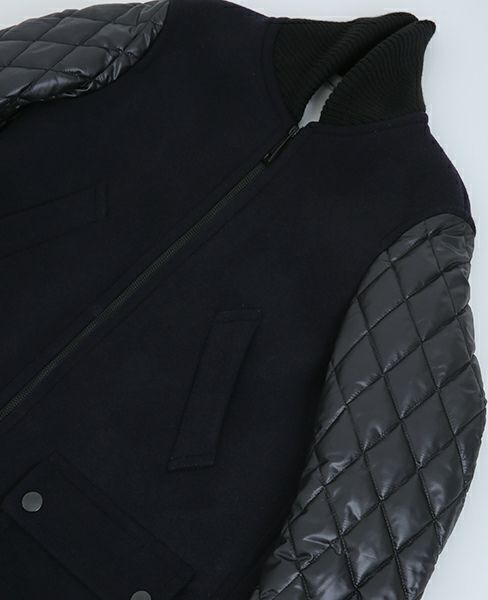 SWANLAKE.キルティングショルダーコート[CO-1005/BLACK]-Z