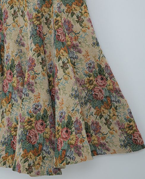 SWANLAKE.ゴブランチューリップスカート[SK-1007/BEIGE]