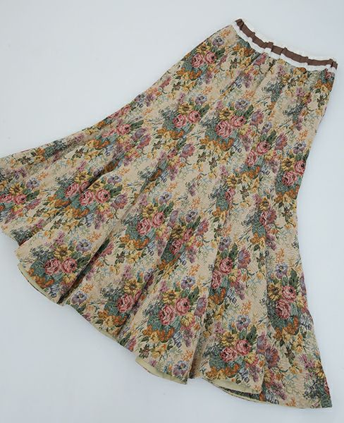 SWANLAKE.ゴブランチューリップスカート[SK-1007/BEIGE]