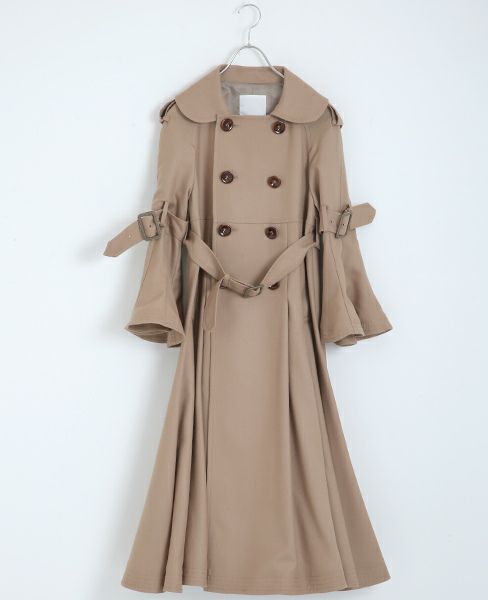 SWANLAKE.ロングチューリップトレンチコート[CO-1020/CAMEL]