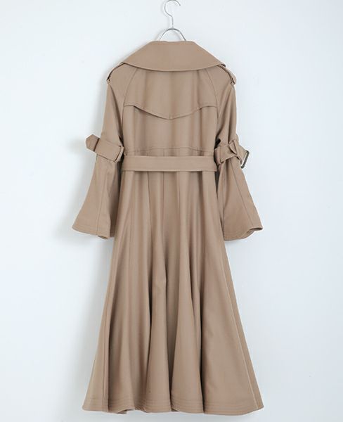 SWANLAKE.ロングチューリップトレンチコート[CO-1020/CAMEL]