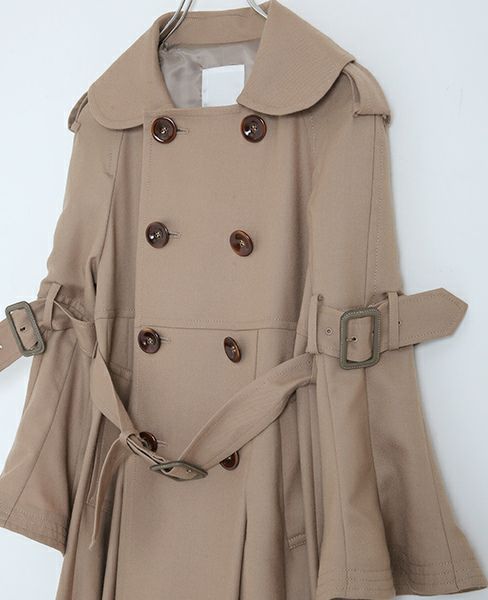 SWANLAKE.ロングチューリップトレンチコート[CO-1020/CAMEL]
