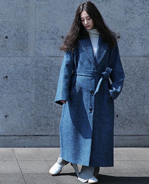 christian wijnants.CADIZ [3743 PIED DE POULE BLUE]