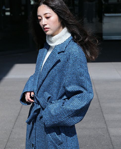 christian wijnants.CADIZ [3743 PIED DE POULE BLUE]