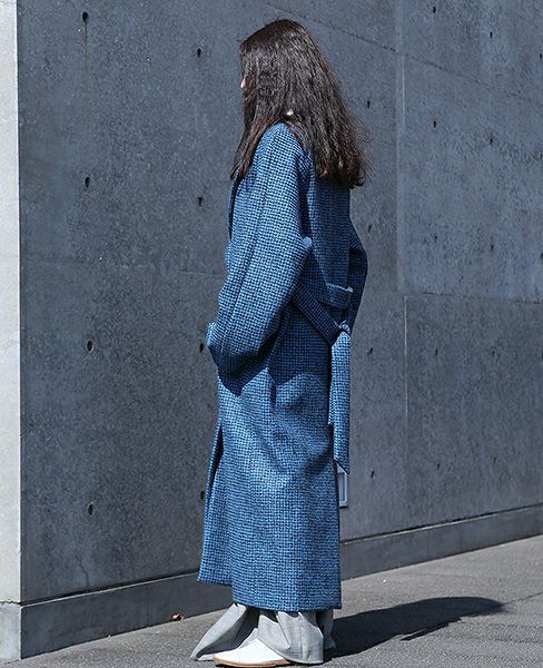 christian wijnants.CADIZ [3743 PIED DE POULE BLUE]