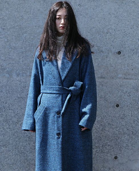 christian wijnants.CADIZ [3743 PIED DE POULE BLUE]