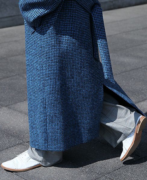 christian wijnants.CADIZ [3743 PIED DE POULE BLUE]