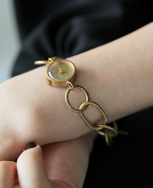 nejicommu.ネジコミュ.CONNECT CHAIN WATCH [BRASS]