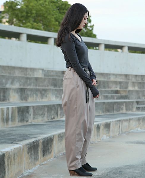 Edwina Hoerl×Palm maison.別注original pants [Greige]_