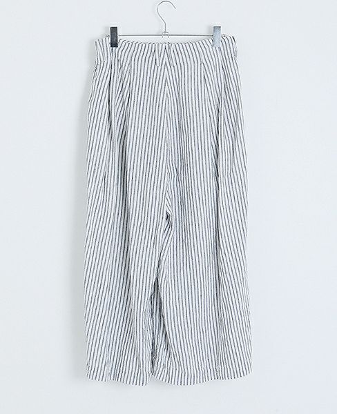 suzuki takayuki.スズキタカユキ.wide legged pantsⅡ[S182-14/nude stripe]