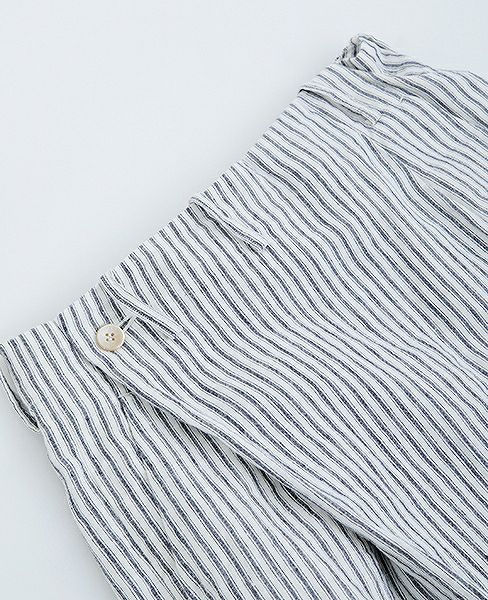 suzuki takayuki.スズキタカユキ.wide legged pantsⅡ[S182-14/nude stripe]