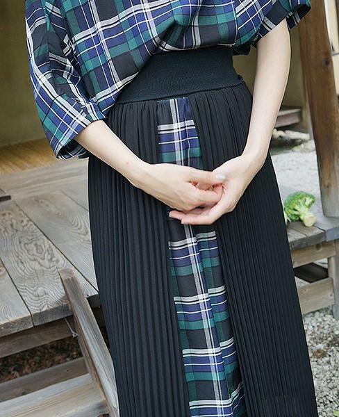 ohta.オオタ.check rib skirt[18ss-sk-01C]