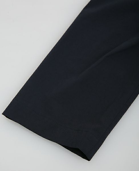 STUDIONICHOLSON.FINE STRIPE SPLIT SLLEVE COLLALESS LONG SHIRT DRESS [TIKI ・SN-315 ART.]