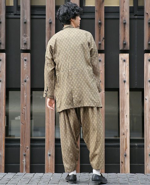 YANTOR.Geometric Long Jacket[Y183JK01/YELLOW]