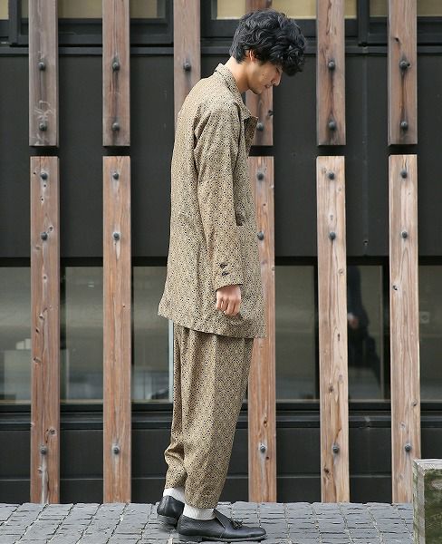 YANTOR.Geometric Long Jacket[Y183JK01/YELLOW]