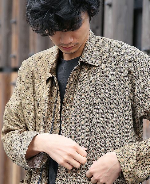 YANTOR.Geometric Long Jacket[Y183JK01/YELLOW]