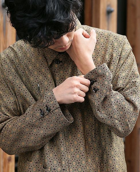 YANTOR.Geometric Long Jacket[Y183JK01/YELLOW]