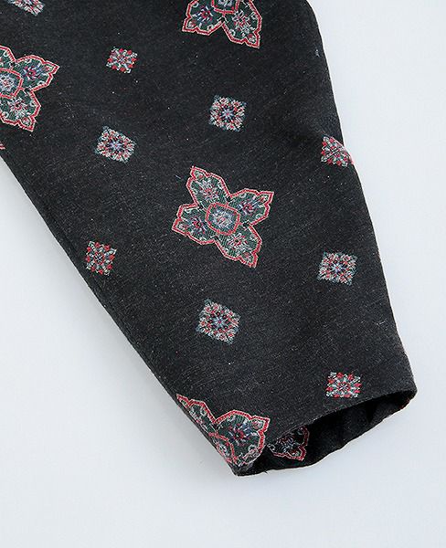 YANTOR.Handwoven Jaquard Silk Himo Pants[Y183PT11/BLACK]