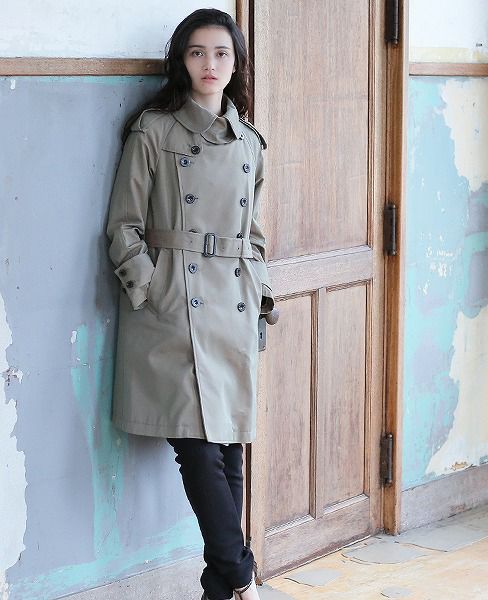SWANLAKE.プレーントレンチコート [CO-765/KHAKI]