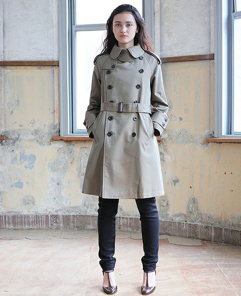 SWANLAKE.プレーントレンチコート [CO-765/KHAKI]