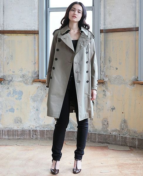 SWANLAKE.プレーントレンチコート [CO-765/KHAKI]