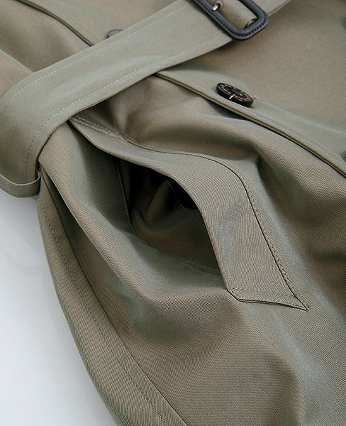 SWANLAKE.プレーントレンチコート [CO-765/KHAKI]