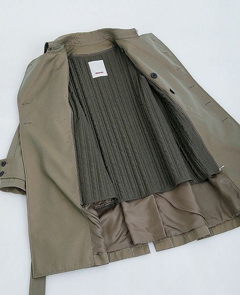 SWANLAKE.プレーントレンチコート [CO-765/KHAKI]