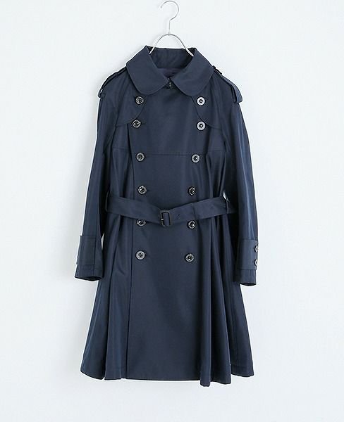 SWANLAKE スワンレイク.Circular trench coat[CO-734/NAVY]