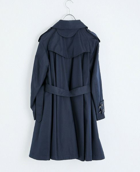SWANLAKE スワンレイク.Circular trench coat[CO-734/NAVY]
