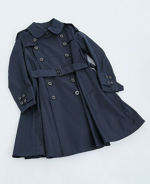 SWANLAKE スワンレイク.Circular trench coat[CO-734/NAVY]