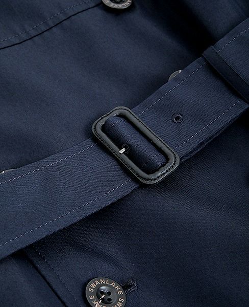 SWANLAKE スワンレイク.Circular trench coat[CO-734/NAVY]