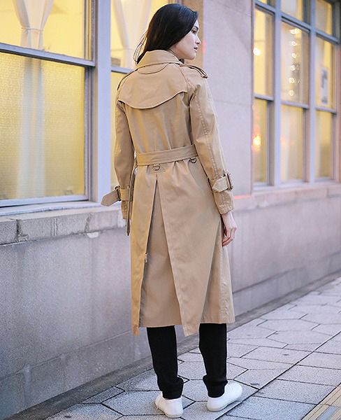 SWANLAKE.ショルダリングロングトレンチ [CO-1059/BEIGE]