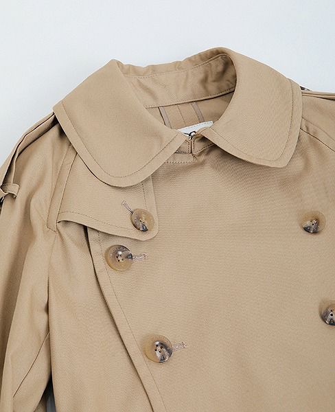 SWANLAKE.ショルダリングロングトレンチ [CO-1059/BEIGE]