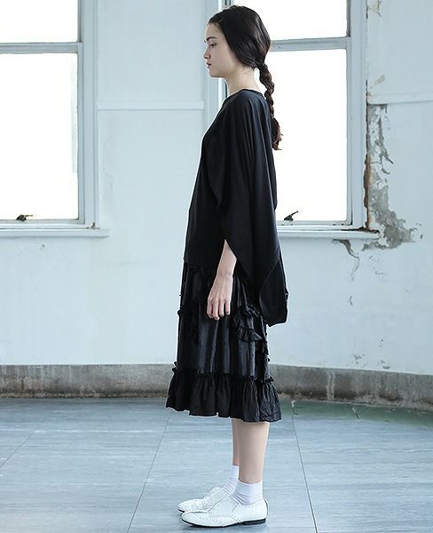 MIYAO ミヤオ.[Skirt/MO-S-05] Cupra Jacquard × Cupra[Garment Wash]