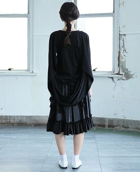 MIYAO ミヤオ.[Skirt/MO-S-05] Cupra Jacquard × Cupra[Garment Wash]