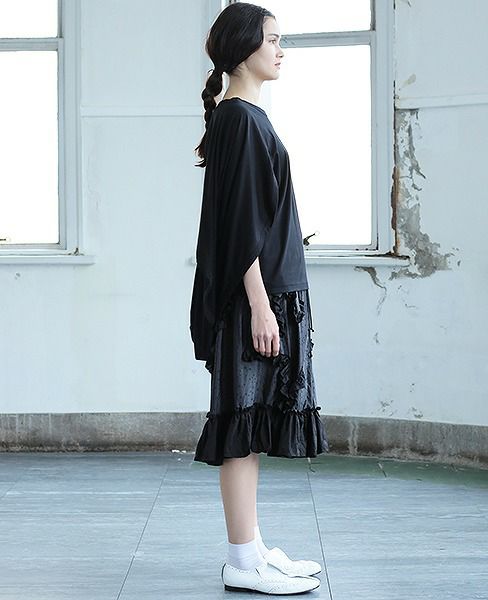 MIYAO ミヤオ.[Skirt/MO-S-05] Cupra Jacquard × Cupra[Garment Wash]