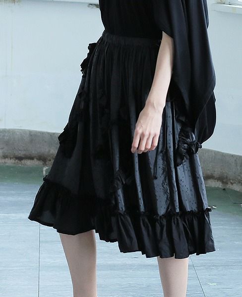 MIYAO ミヤオ.[Skirt/MO-S-05] Cupra Jacquard × Cupra[Garment Wash]