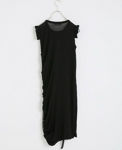 malamute.gathered long knit [mlm18SS-OP04 / BLACK]