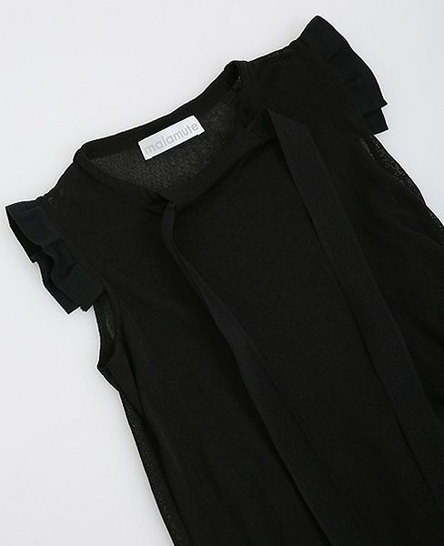 malamute.gathered long knit [mlm18SS-OP04 / BLACK]