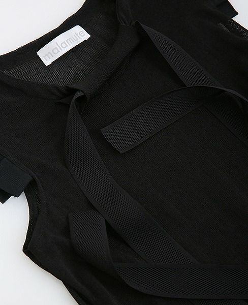 malamute.gathered long knit [mlm18SS-OP04 / BLACK]